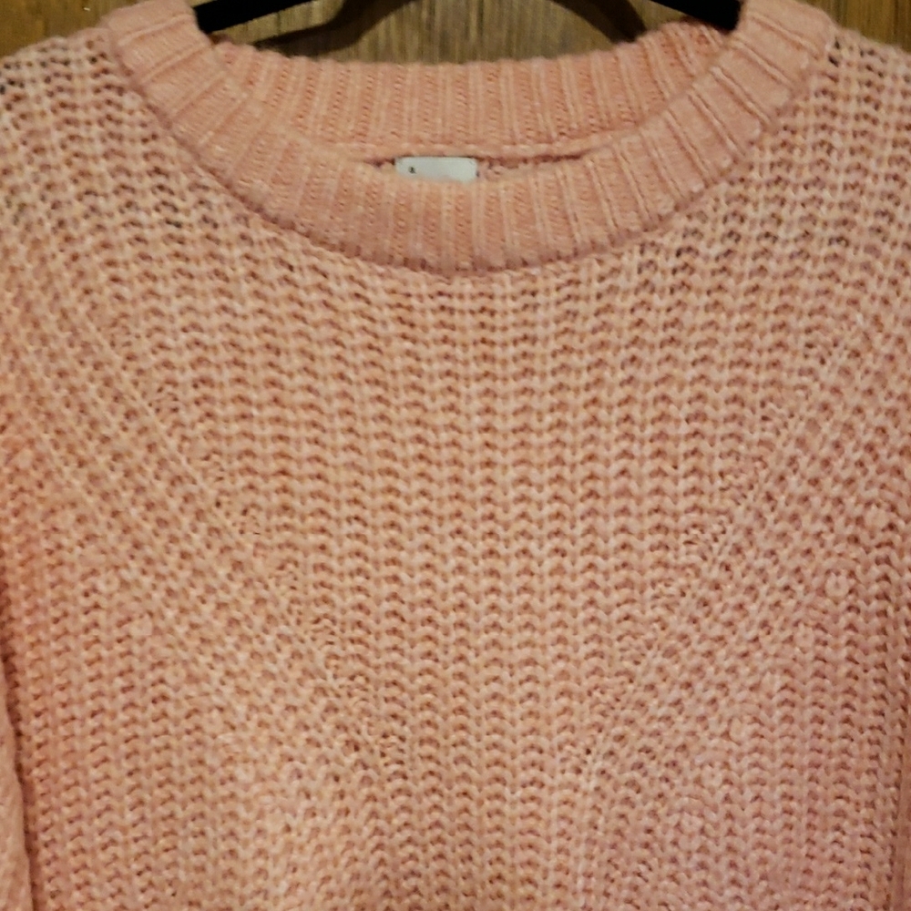 A New Day Chunky Blush Pink Crewneck Knit Sweater - Picture 6 of 8
